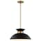 Nuvo Perkins 1-Light Small Pendant Matte Black with Burnished Brass 60/7460 - alternate 4